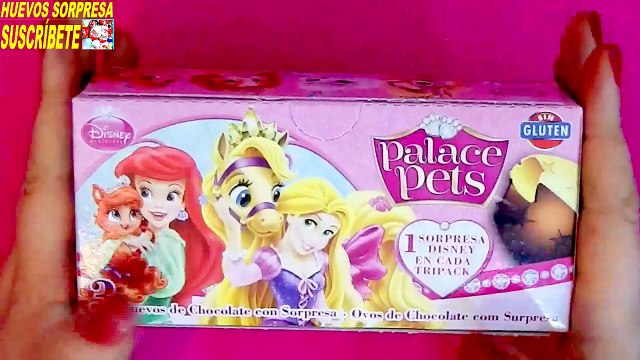 3 huevos sorpresa princesas disney y sus mascotas en español unboxing