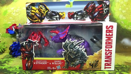 스팅어,슬로그 트랜스포머4 쇼다운 리젼드 배틀씬 팩 피규어 장난감 리뷰 transformers 4 Stinger & Slug