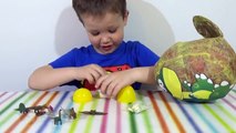 Динозавры огромное яйцо с сюрпризами открываем игрушки
