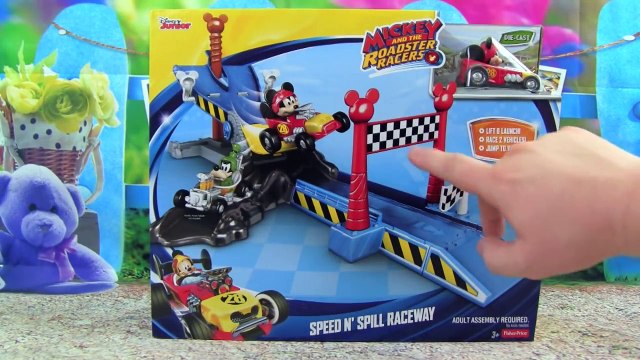 Mickey & The Roadster Racers Disney Speed and Spill Raceway! NEW Mickey & The Roadsters Show Toys V