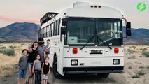 Il dépenses 38000$ pour transformer ce bus en camping car géant et partent faire le tour du monde