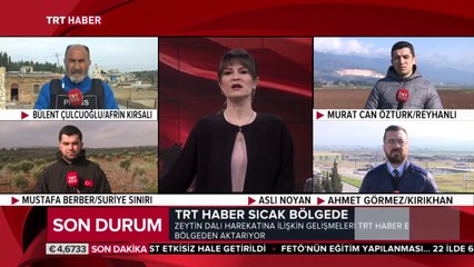 Afrin'de belirlenen hedefler obüslerle ateş altına alınıyor