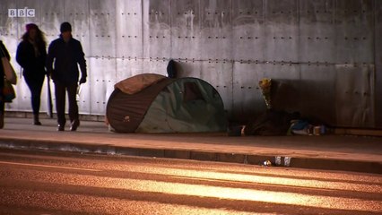 BBC News at Ten 27Feb18 - homeless in Leeds