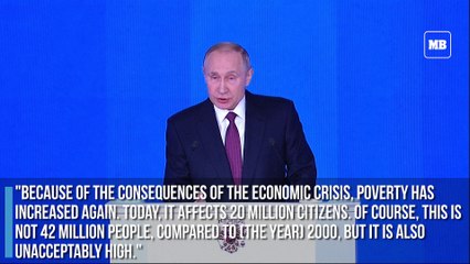 Putin says aims to halve 'unacceptable' poverty rate in 6 years