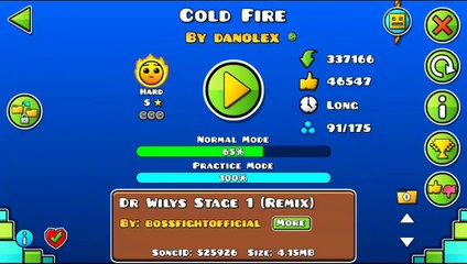 ¡REGRESA GEOMETRY DASH! ¡COLD FIRE BY DANOLEX! ¡EPIC HARD!