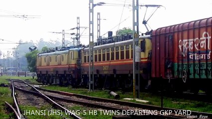 TWIN E-LOCO FREIGHT | GORAKHPUR JN. YARD - NER