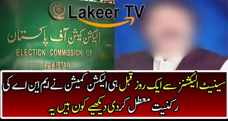 Election Commission Takes Action Against MNA Before Senate Election