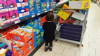 Cute Kid doing shopping with her  Family Video for children and toddlers