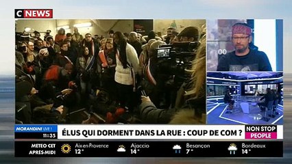 Vive tension sur le plateau de "Morandini Live" à propos des élus qui ont dormi avec des SDF dans le froid