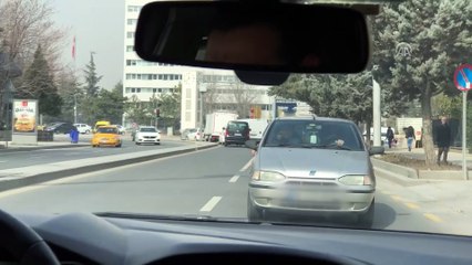 Ters yöne giren sürücü aracını metrelerce geri viteste kullandı - ANKARA