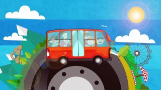 The Wheels On The Bus - Orange Bus - Popular Nursery Rhyme