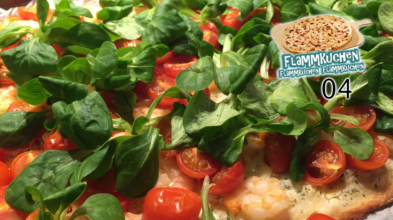 Garnelen-Tomaten-Flammkuchen - Flammkuchen-Special 04