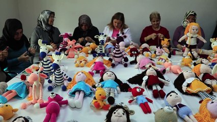 Lösemili çocuklar için organik ipten oyuncak ördüler - ÇANKIRI