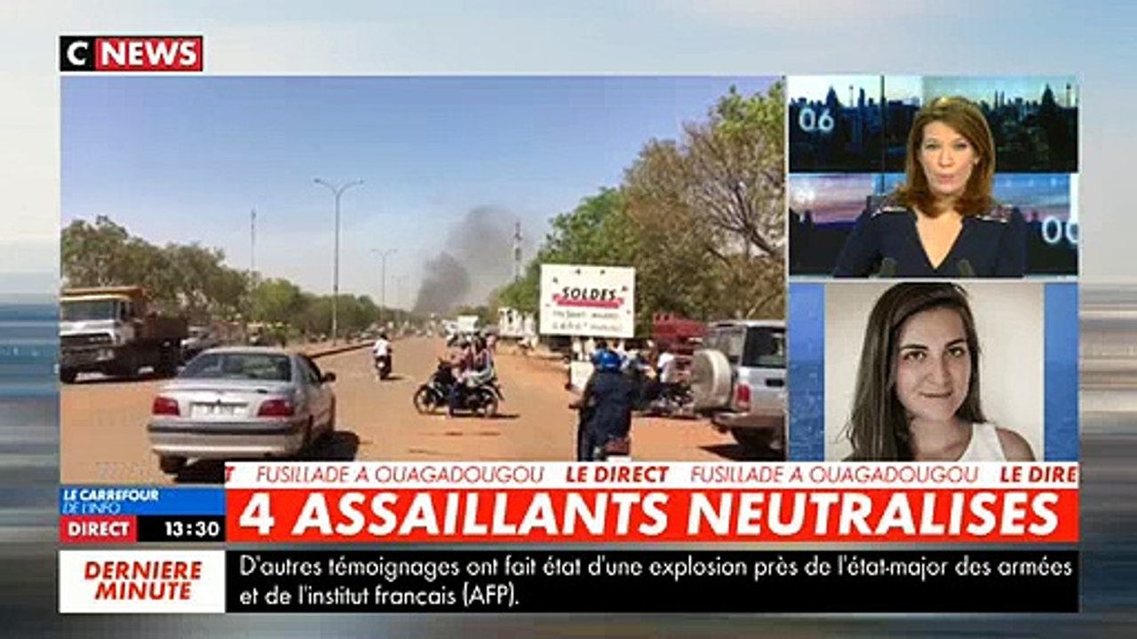 Burkina Faso: Attaque dans la capitale Ouagadougou - Quatre assaillants "neutralisés" - La situation est "sous contrôle" à l'ambassade de France