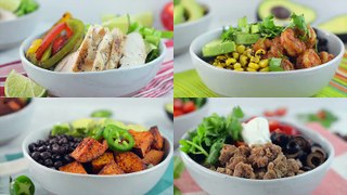 Easy Healthy Burrito Bowls 4 Ways by Cooking Food