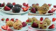 Fresh Strawberry Muffins 4 Ways Recipes by Cooking Food