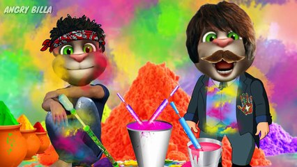 Holi special talking tom holi new funny video _ happy holi