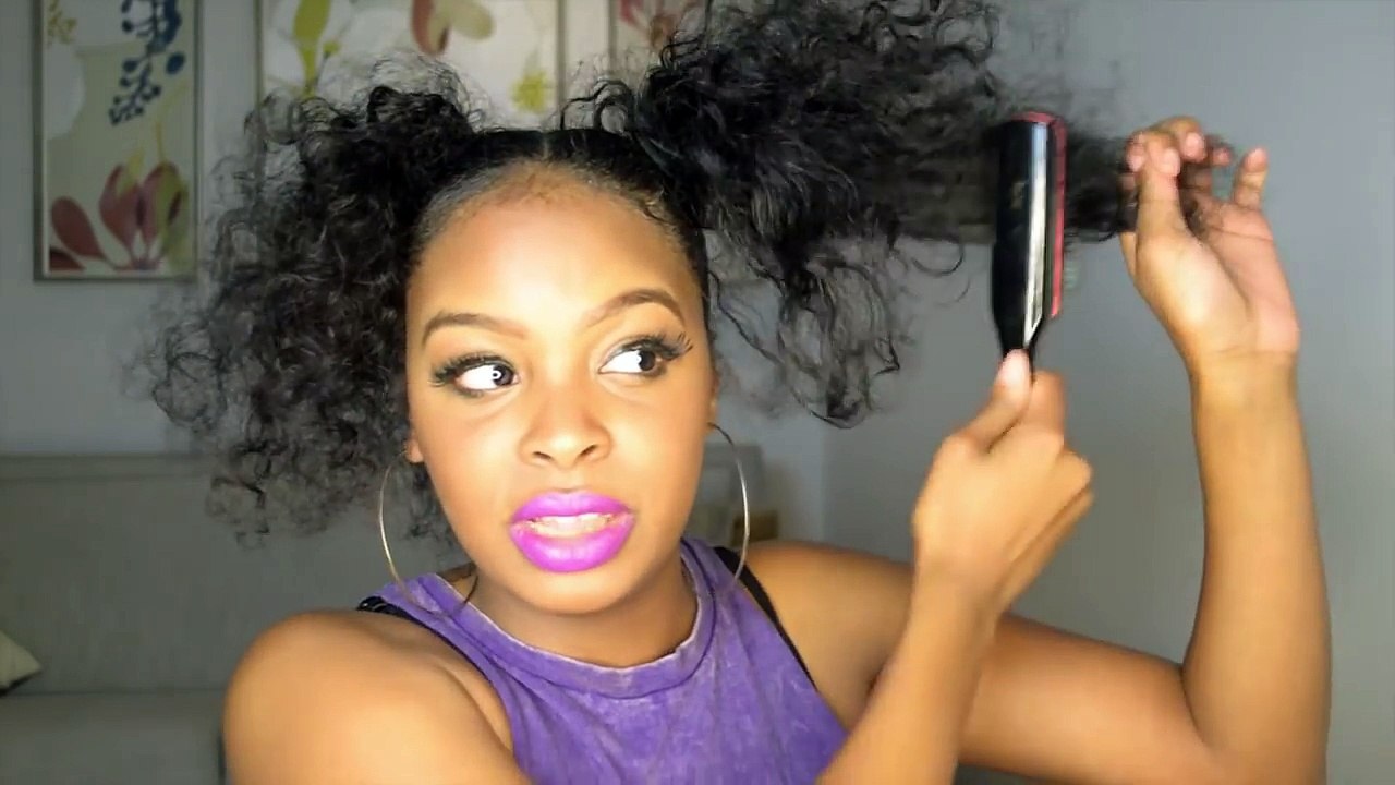 Easy 2 Pigtail Buns Tutorial (Space Buns )| Protective Style