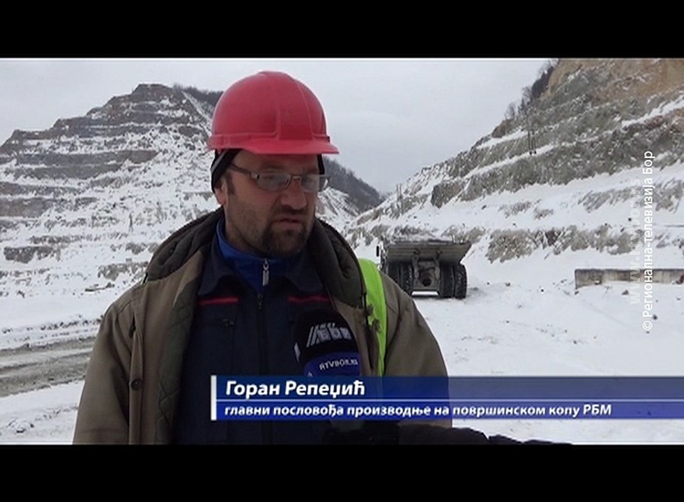 Sneg uslovio brojne probleme na površinskom kopu RBM, 2. mart 2018. (RTV Bor)