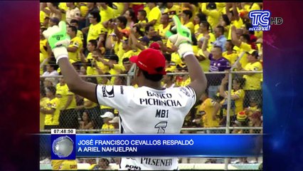 José Francisco Cevallos respalda al delantero Ariel Nahuelpan