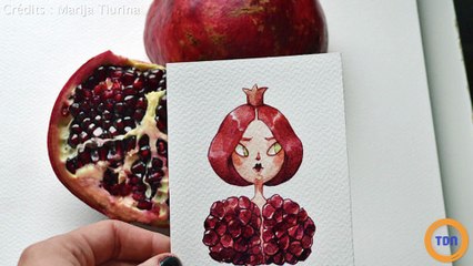 Cette artiste a transformé des fruits et légumes en personnages ! Le résultat est bluffant