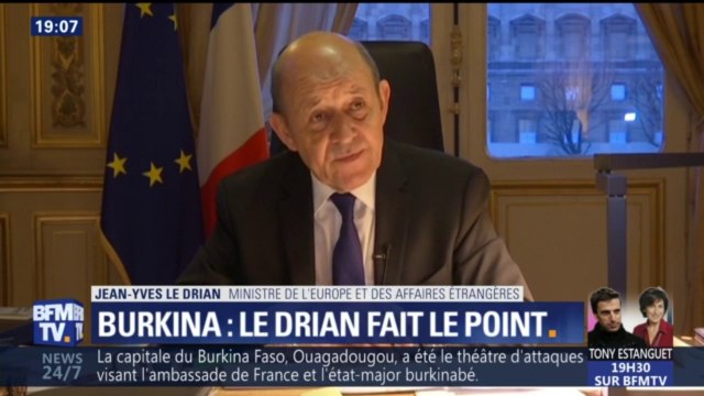 Burkina: Ils visaient aussi la France , a déclaré Jean-Yves Le Drian