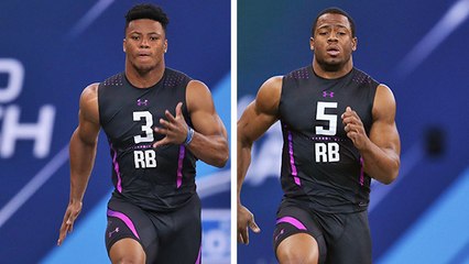 Which RBs made impressions during on-field workouts?