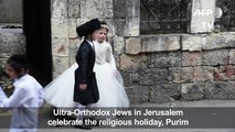 Ultra-Orthodox Jews celebrate holiday of Purim