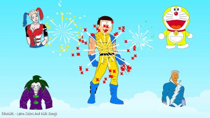 Dress Doraemon Nobita Wolverine Joker Harley Quinn Quicksilver Finger Family Nursery Rhymes