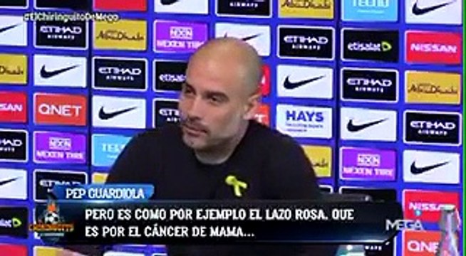 VERGÜENZA: Guardiola compara el lazo amarillo con el lazo rosa contra el cáncer de mama