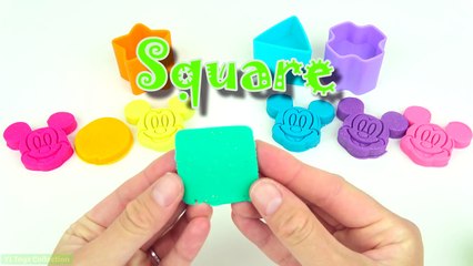 Fun learning Colors and Shapes with Play Doh Disney Mickey Mouse for toddlers preschoolers Rhymes