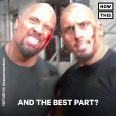 The Rock and His Stunt Double Are Basically Twins
