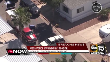 Mesa police involved in shooting with possible homicide suspect