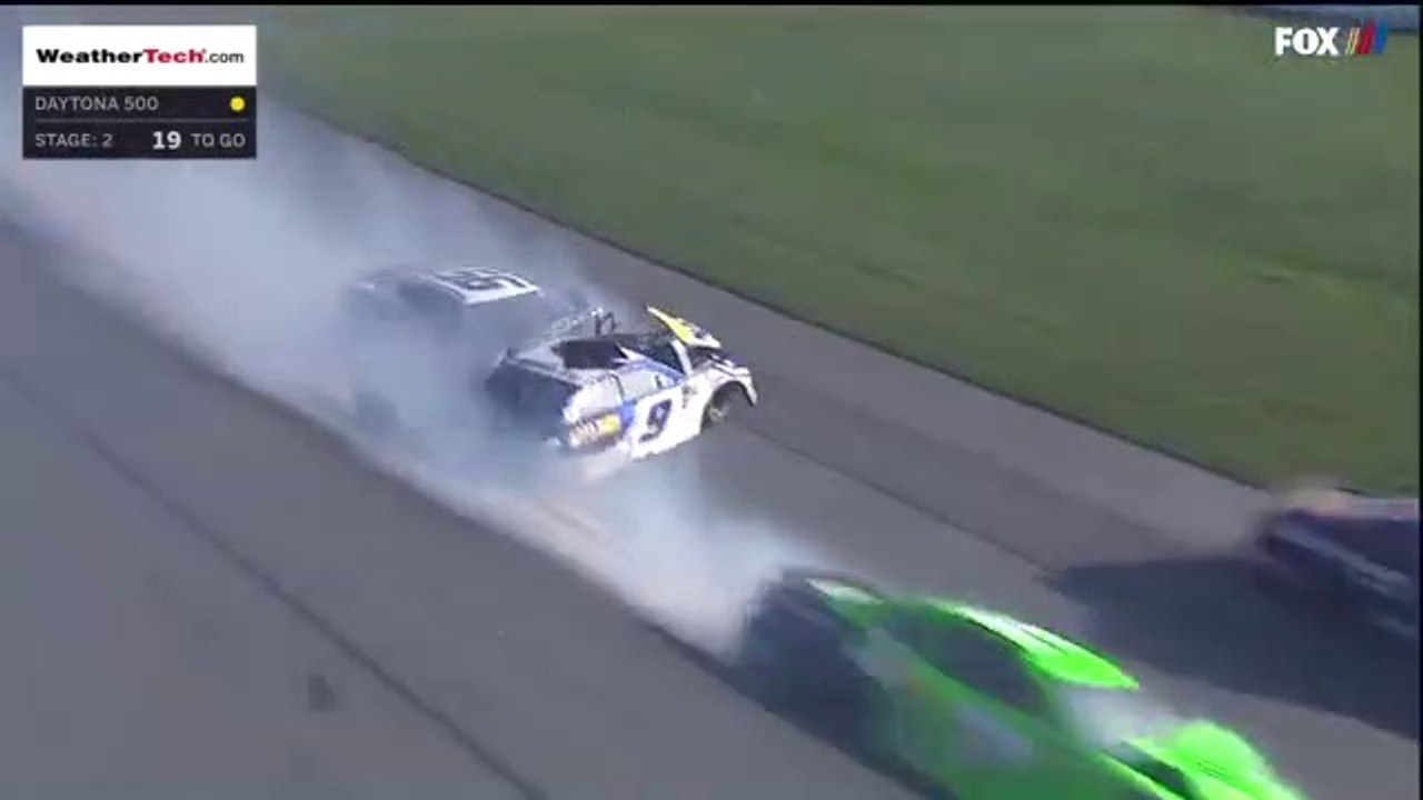 Nascar Monster Cup 2018 500 Daytona Elliot others Huge Crash