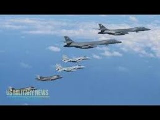 B-1 Bombers & F-18s Low-level Flyover – 3-Carrier US/Japan/Korea JOINT SHOW OF FORCE