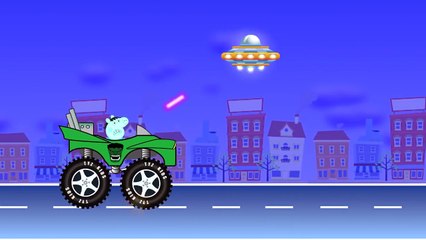 PEPPA PIG HULK TRUCK vs ZOMBIES / Monster truck for children / #Police car #Superman carwash