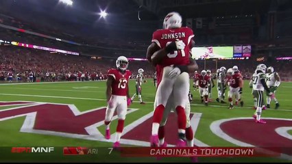 2016 - David Johnson rushes up the middle for 2-yard TD