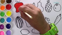 Como Dibujar y Colorear Frutas y Vegetales - Videos Para Niños / FunKeep