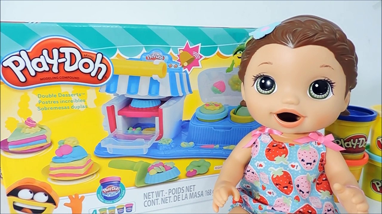 Baby Alive Minha Boneca Come Sobremesas de Massinha de Modelar Play Doh Play Dough Food Toys