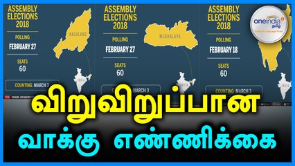 திரிபுரா, மேகாலயா, நாகாலாந்து தேர்தல்- விறுவிறுப்பான வாக்கு எண்ணிக்கை