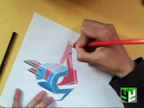 Dibujando Graffiti 3D Abstro Facil / Drawing Graffiti 3D Absttr Easy - Y4