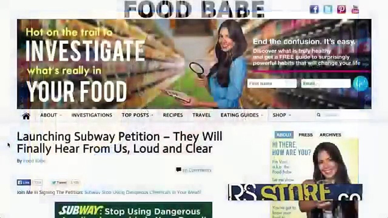 Subway Admits Bread Contains Chemicals Used In Plastic, Yoga Mats, Shoe