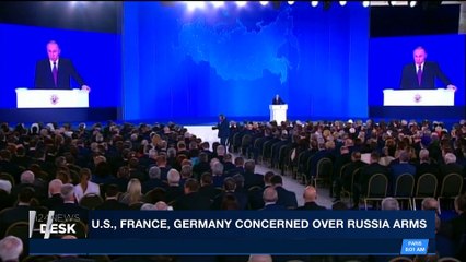 i24NEWS DESK | U.S., France, Germany concerned over Russia arms | Saturday, March 3rd 2018