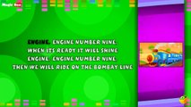 Engine Number Nine - Karaoke Version With Lyrics - Cartoon/Animated English Nursery Rhymes For Kids