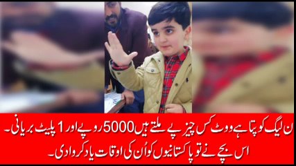 اس بچے نے تو مسلم لیگ ن والوں کی کمال کی چھترول کردی