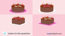 English Listening Comprehension - Choosing a Cake in The USA
