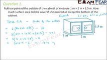 Maths Mensuration part 12 (Questions: Surface Area) CBSE Class 8 Mathematics VIII