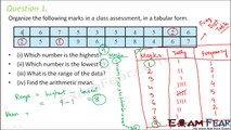 Maths Data Handling part 5 (Questions 1 : Arithmetic Mean & Range) CBSE Class 7  Mathematics VII
