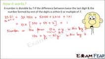 Maths Playing With Numbers part 18 (Divisibility by 7) CBSE Class 6 Mathematics VI