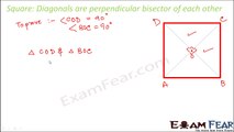 Maths Quadrilaterals part 18 (Square Properties) CBSE Class 8 Mathematics VIII